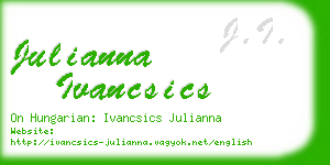 julianna ivancsics business card
